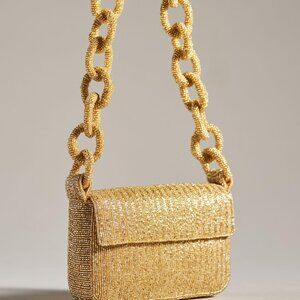 The Fiona Beaded Bag: Chain Edition Gold
